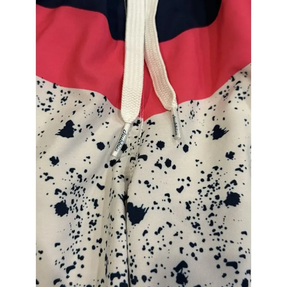 Chubbies Aquatic Libations Colorblock Splatter Swim Trunks Large Beach Ocean EUC
